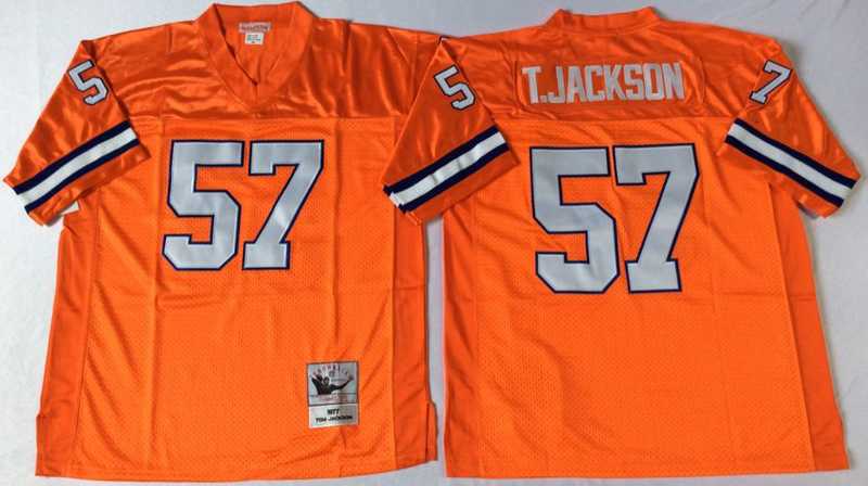 Broncos 57 Tom Jackson Orange M&N Throwback Jersey
